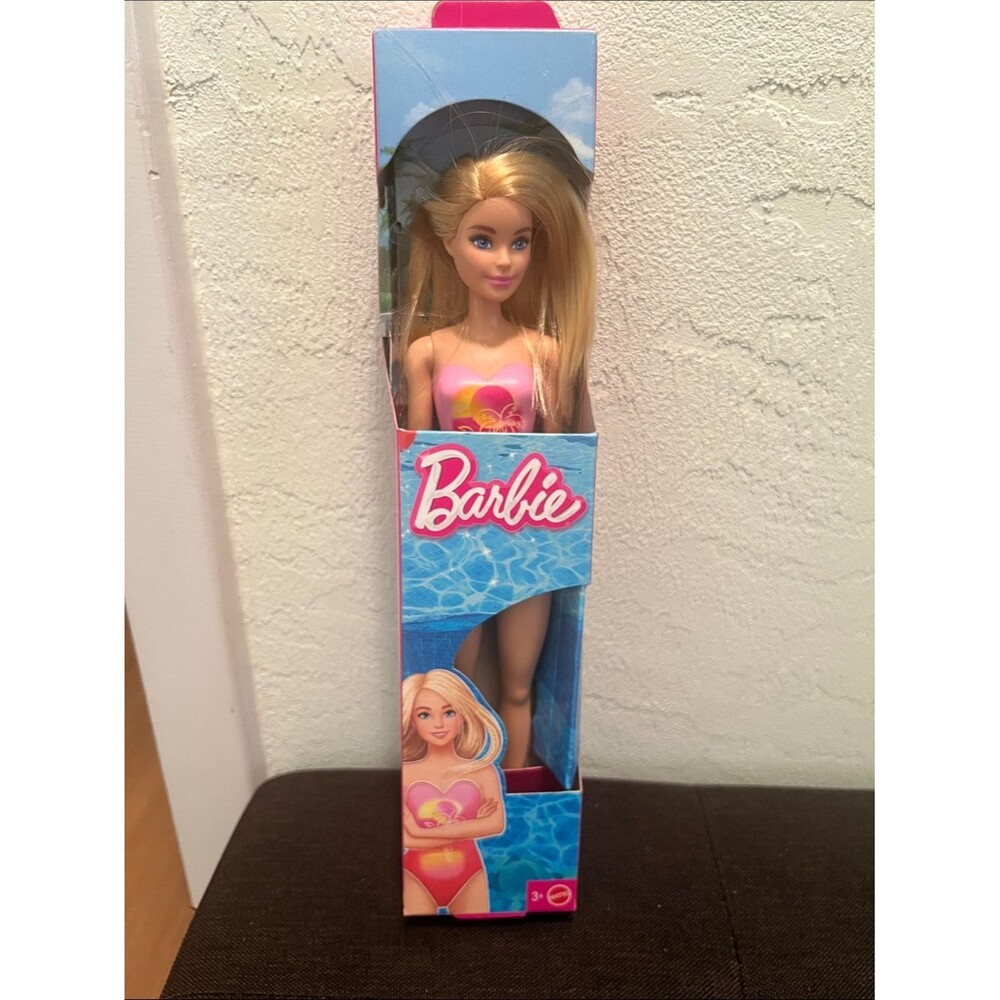 #2035* Barbie Blonde Doll in Pink Swimsuit - Barbie